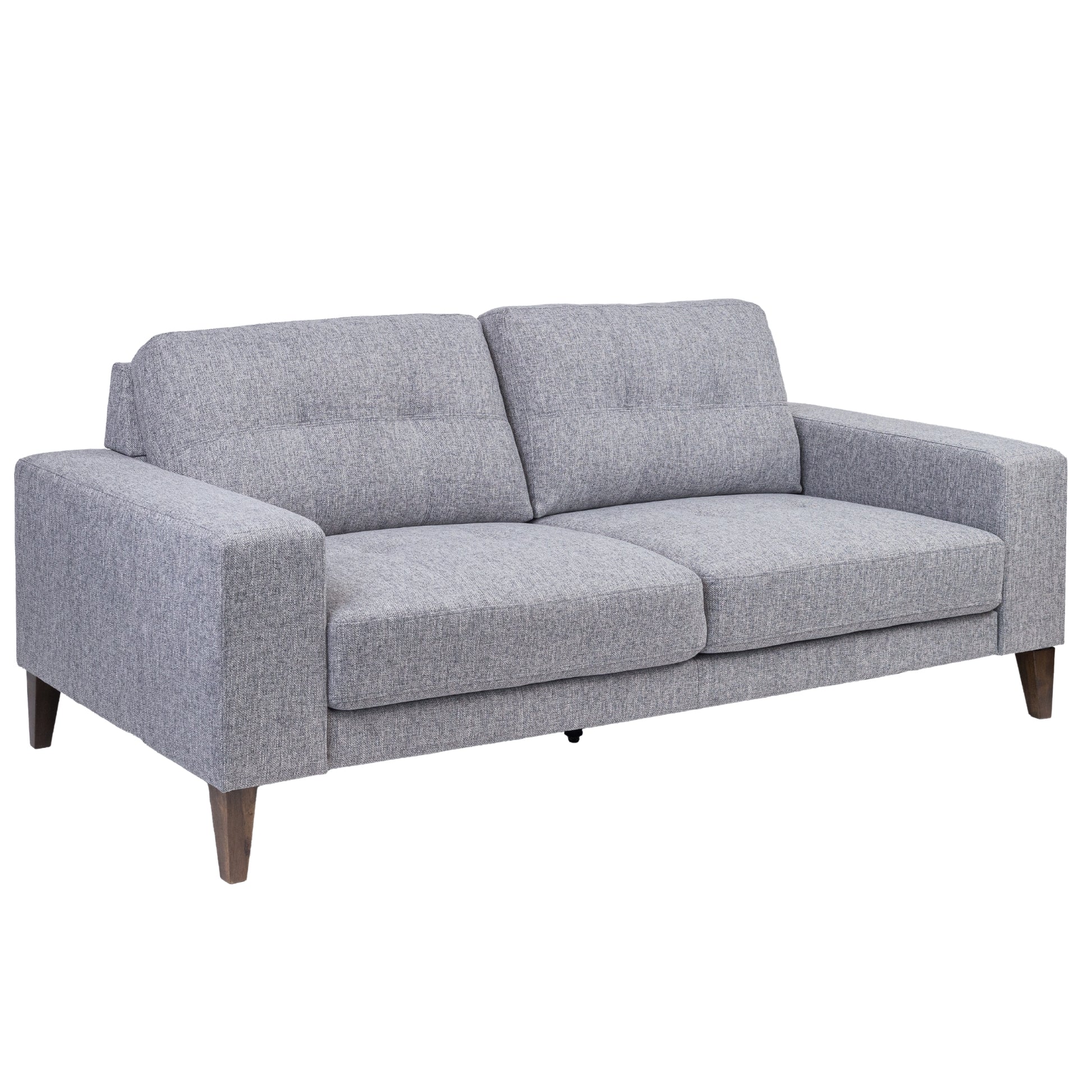 Juliet 2 + 3 Seater Sofa Set Soft Fabric Uplholstered Lounge Couch Grey - Cosy Abode