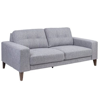 Juliet 2 + 3 Seater Sofa Set Soft Fabric Uplholstered Lounge Couch Grey - Cosy Abode