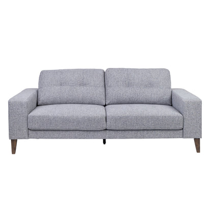 Juliet 2 + 3 Seater Sofa Set Soft Fabric Uplholstered Lounge Couch Grey - Cosy Abode