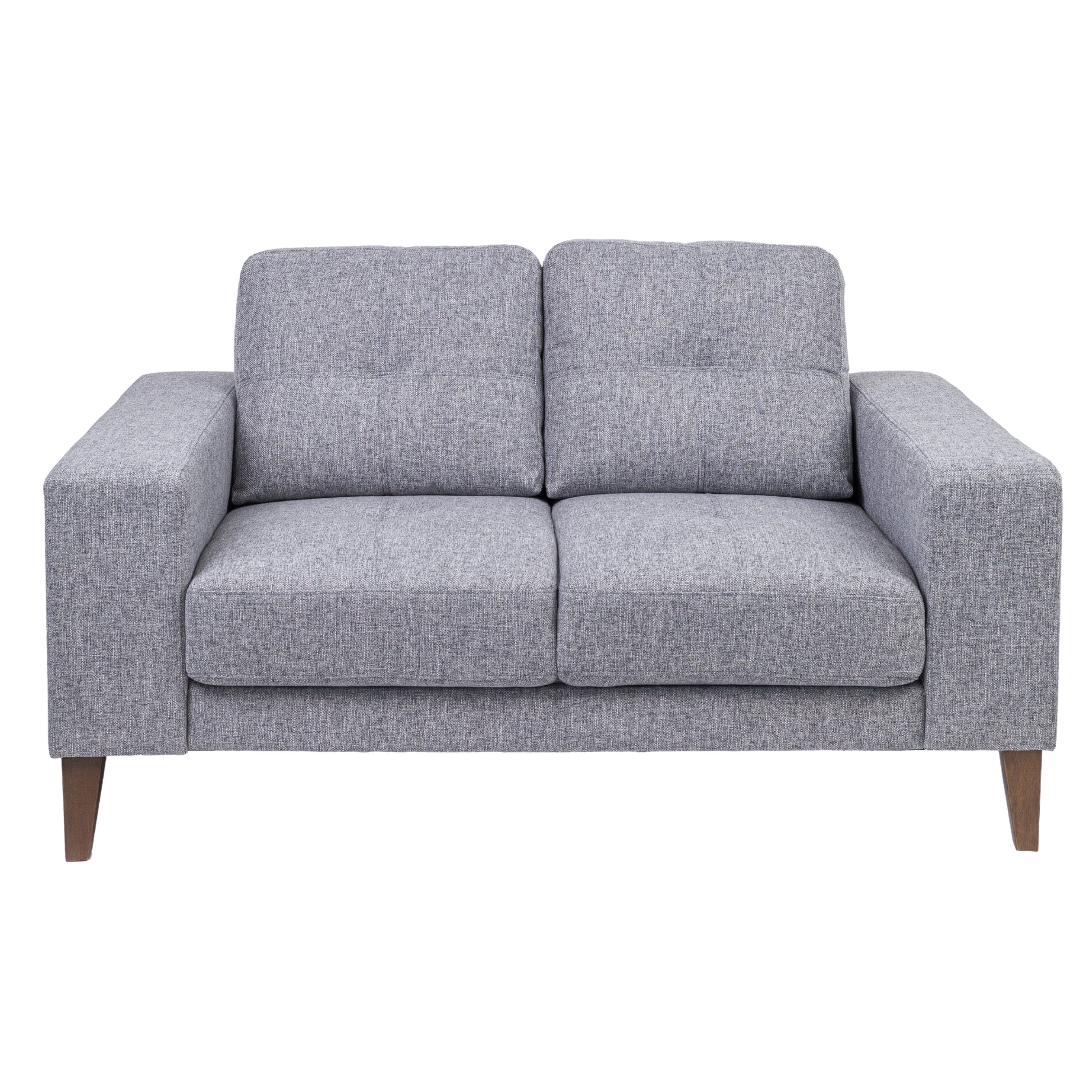 Juliet 2 + 3 Seater Sofa Set Soft Fabric Uplholstered Lounge Couch Grey - Cosy Abode