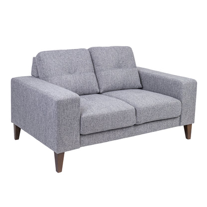 Juliet 2 + 3 Seater Sofa Set Soft Fabric Uplholstered Lounge Couch Grey - Cosy Abode