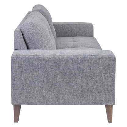 Juliet 2 + 3 Seater Sofa Set Soft Fabric Uplholstered Lounge Couch Grey - Cosy Abode