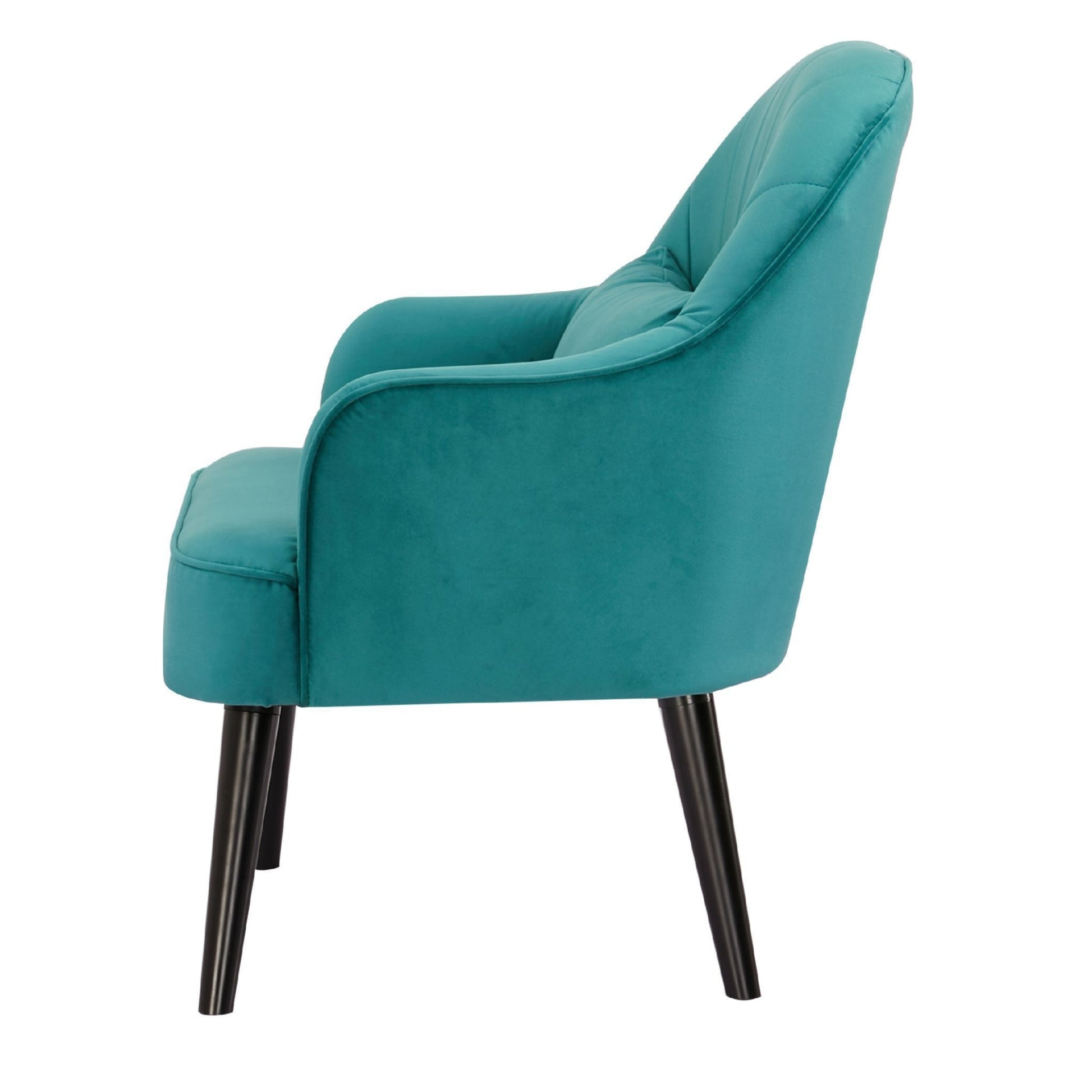 Keira Set of 2 Accent Sofa Arm Chair Fabric Uplholstered Lounge - Mid Blue - Cosy Abode