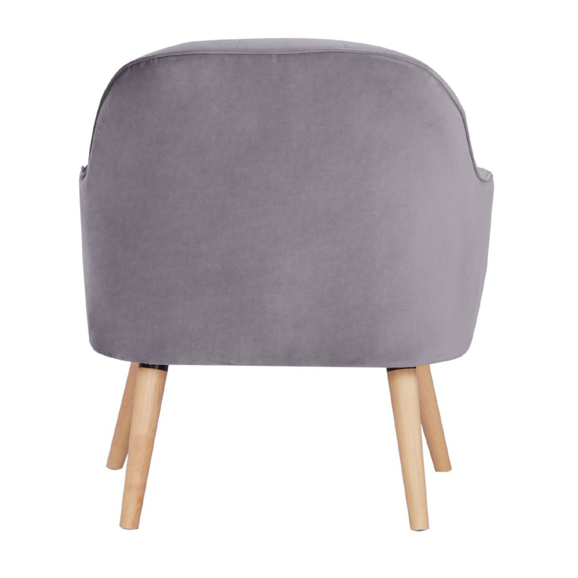 Keira Set of 2 Accent Sofa Arm Chair Fabric Uplholstered Lounge - Mid Grey - Cosy Abode