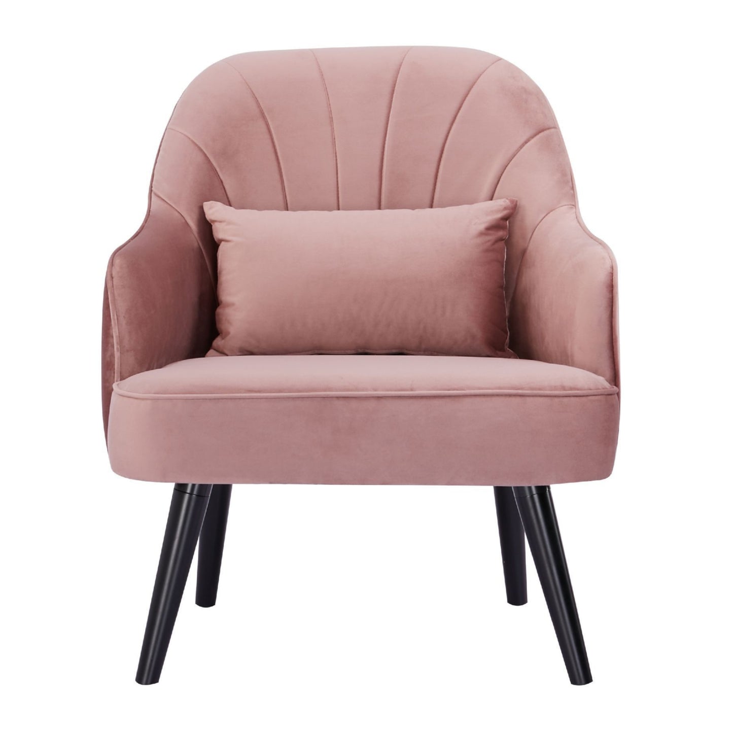 Keira Accent Sofa Arm Chair Fabric Uplholstered Lounge Couch - Pink - Cosy Abode