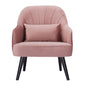 Keira Accent Sofa Arm Chair Fabric Uplholstered Lounge Couch - Pink - Cosy Abode