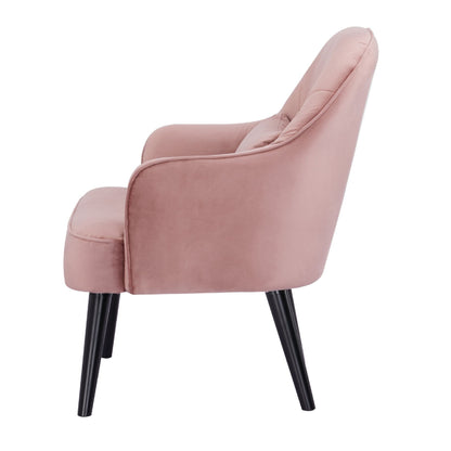 Keira Set of 2 Accent Sofa Arm Chair Fabric Uplholstered Lounge - Pink - Cosy Abode