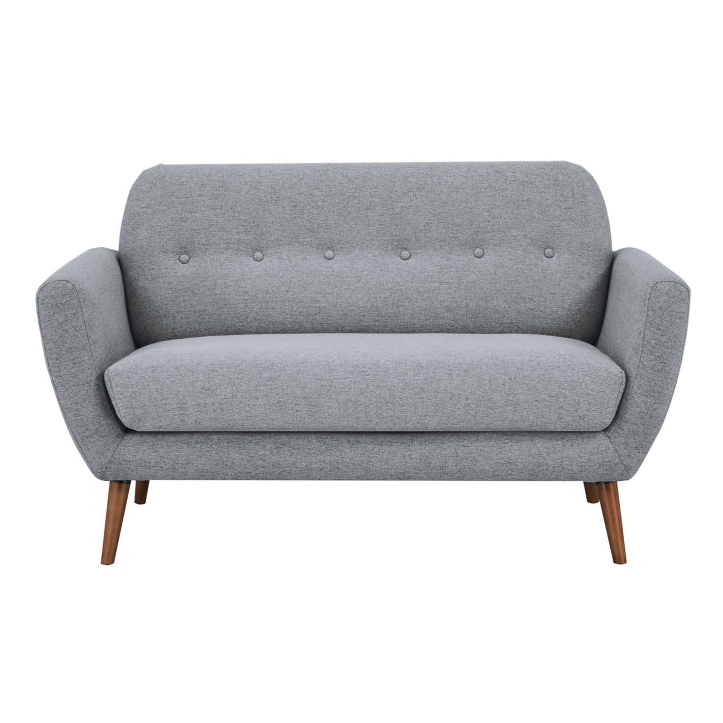 Lilliana 2 Seater Sofa Fabric Uplholstered Lounge Couch - Light Grey - Cosy Abode