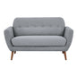 Lilliana 2 Seater Sofa Fabric Uplholstered Lounge Couch - Light Grey - Cosy Abode