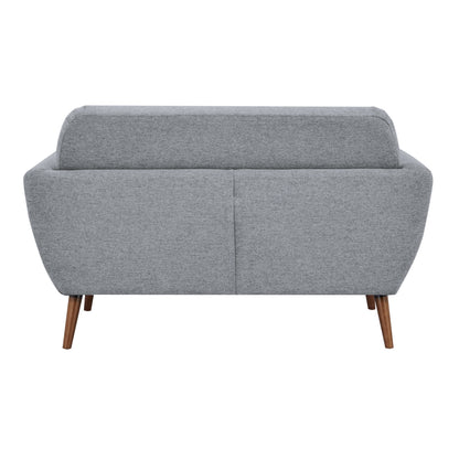 Lilliana 2 Seater Sofa Fabric Uplholstered Lounge Couch - Light Grey - Cosy Abode