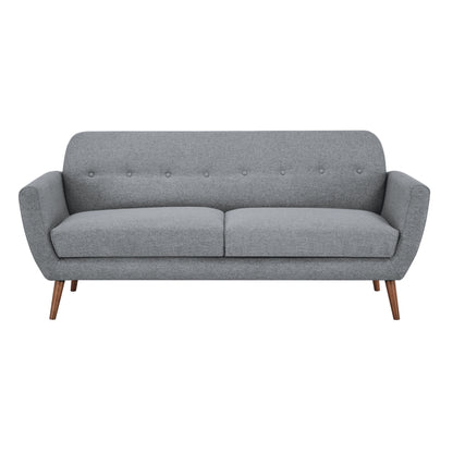 Lilliana 3 Seater Sofa Fabric Uplholstered Lounge Couch - Light Grey - Cosy Abode