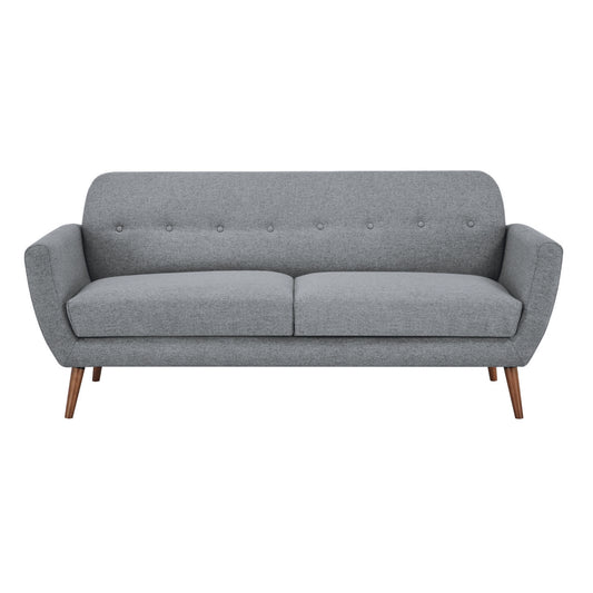 Lilliana 3 Seater Sofa Fabric Uplholstered Lounge Couch - Light Grey - Cosy Abode