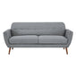 Lilliana 3 Seater Sofa Fabric Uplholstered Lounge Couch - Light Grey - Cosy Abode