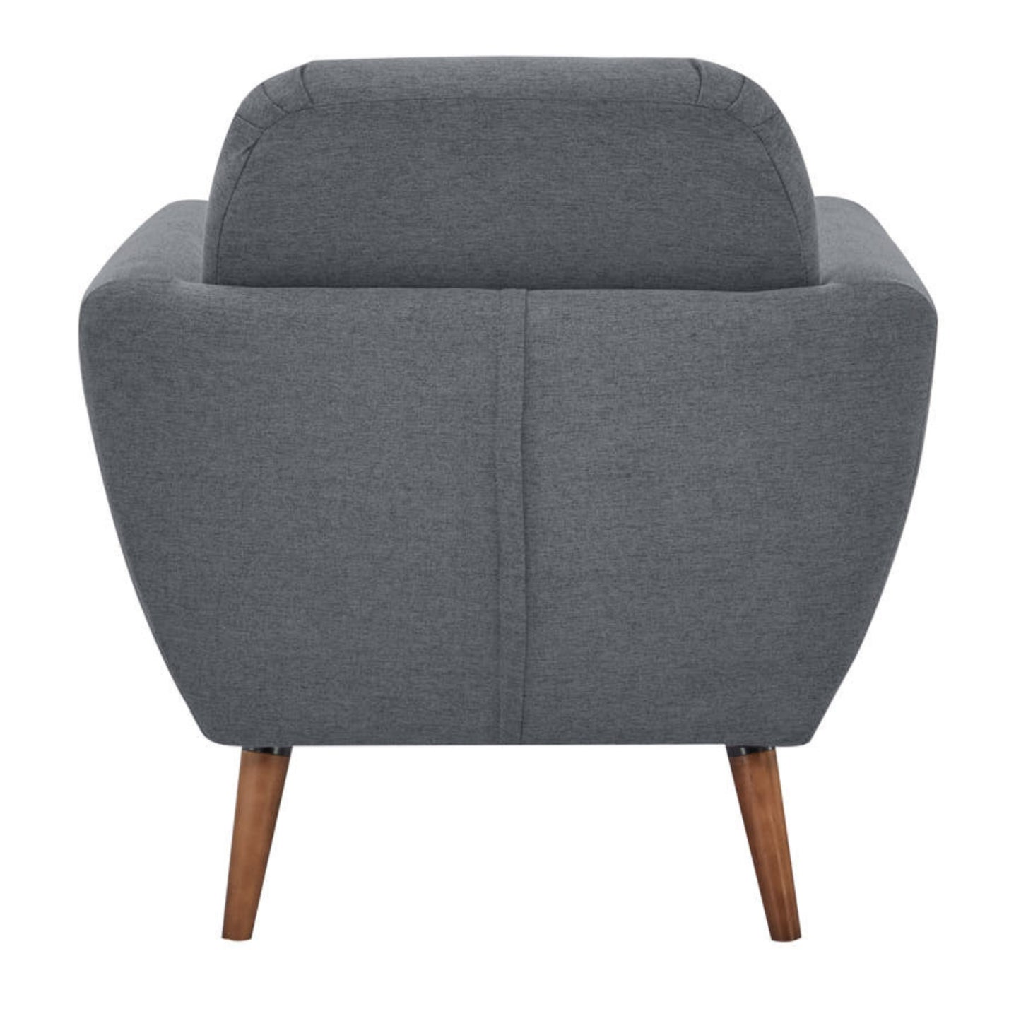 Lilliana Set of 2 Sofa Arm Chair Fabric Uplholstered Lounge Couch - Dark Grey - Cosy Abode