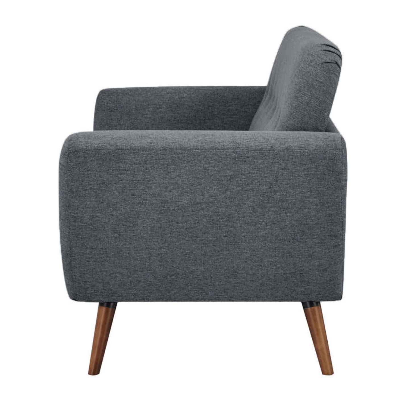Lilliana 2 Seater Sofa Fabric Uplholstered Lounge Couch - Dark Grey - Cosy Abode