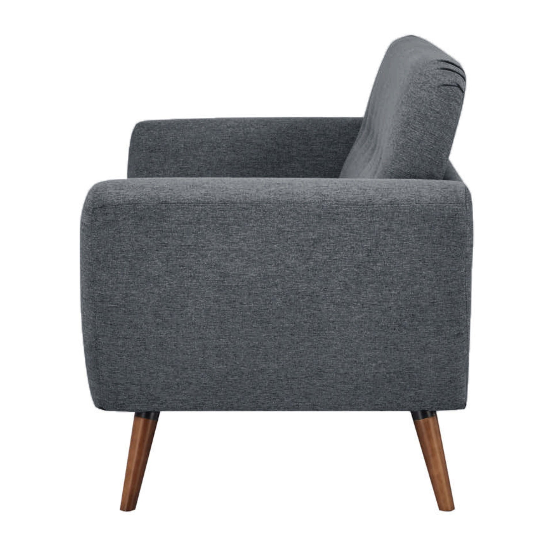 Lilliana 2 Seater Sofa Fabric Uplholstered Lounge Couch - Dark Grey - Cosy Abode