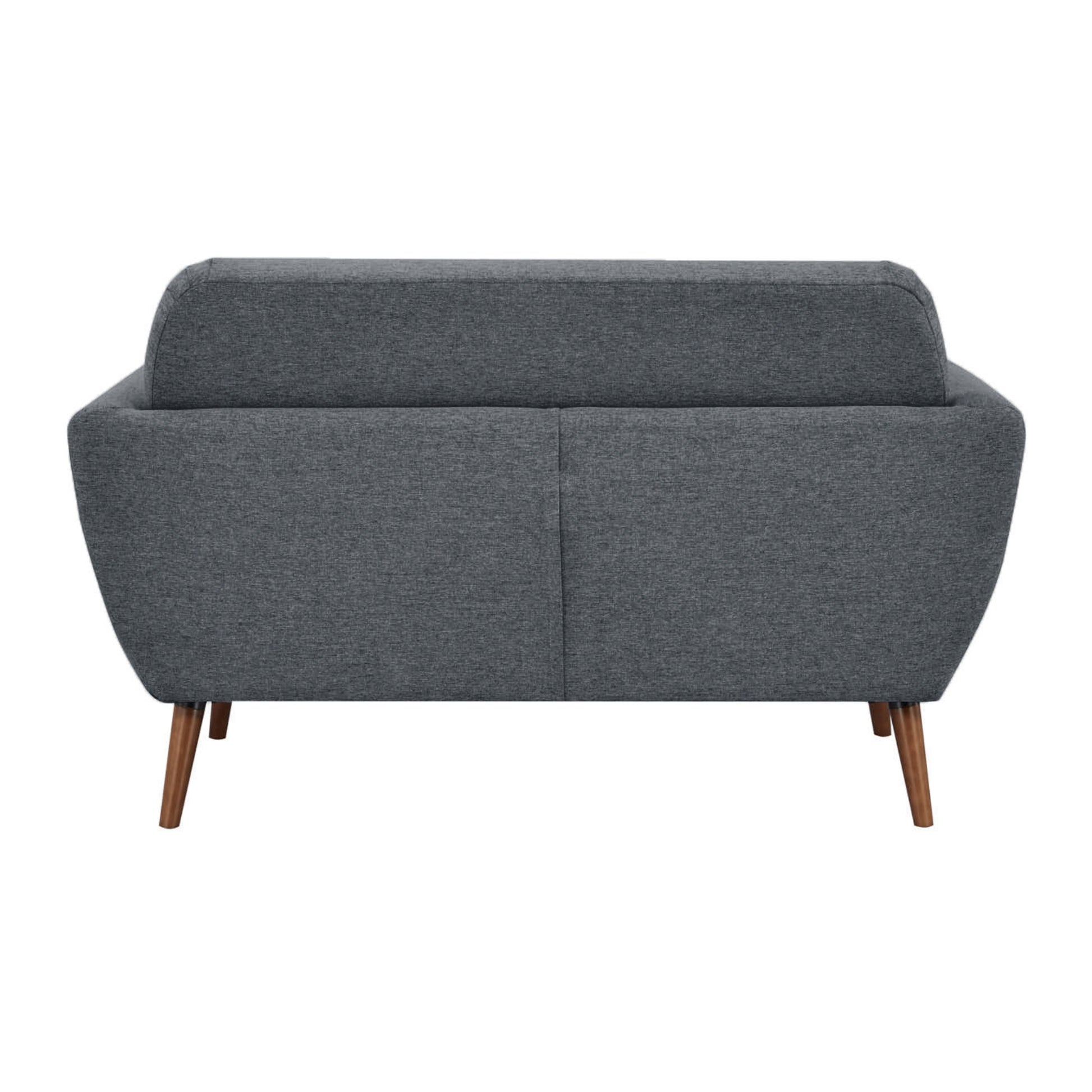 Lilliana 2 Seater Sofa Fabric Uplholstered Lounge Couch - Dark Grey - Cosy Abode
