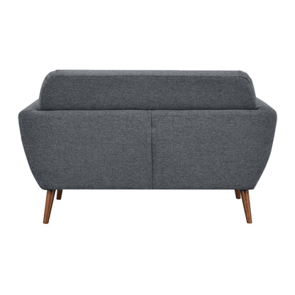 Lilliana 2 Seater Sofa Fabric Uplholstered Lounge Couch - Dark Grey - Cosy Abode