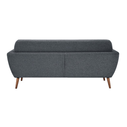 Lilliana 3 + 2 Seater Sofa Fabric Uplholstered Lounge Couch - Dark Grey - Cosy Abode