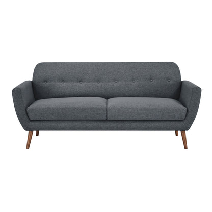 Lilliana 3 Seater Sofa Fabric Uplholstered Lounge Couch - Dark Grey - Cosy Abode