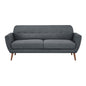 Lilliana 3 Seater Sofa Fabric Uplholstered Lounge Couch - Dark Grey - Cosy Abode