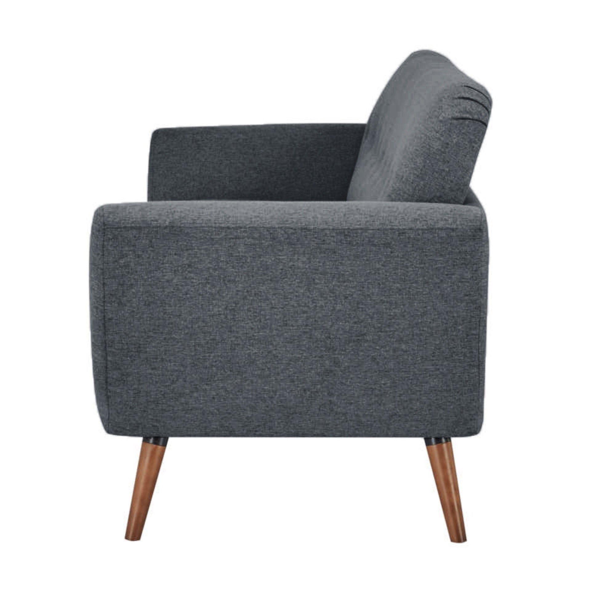Lilliana 3 Seater Sofa Fabric Uplholstered Lounge Couch - Dark Grey - Cosy Abode