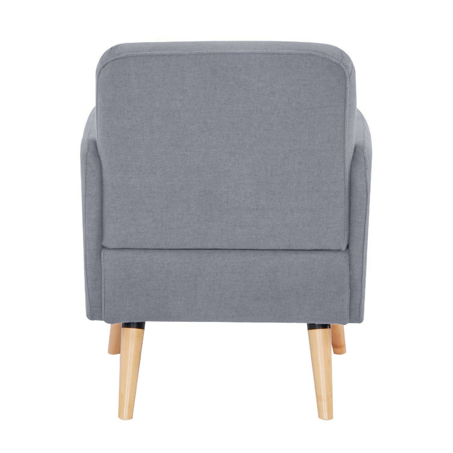 Brianna Set of 2 Sofa Arm Chair Fabric Uplholstered Lounge Couch - Light Grey - Cosy Abode