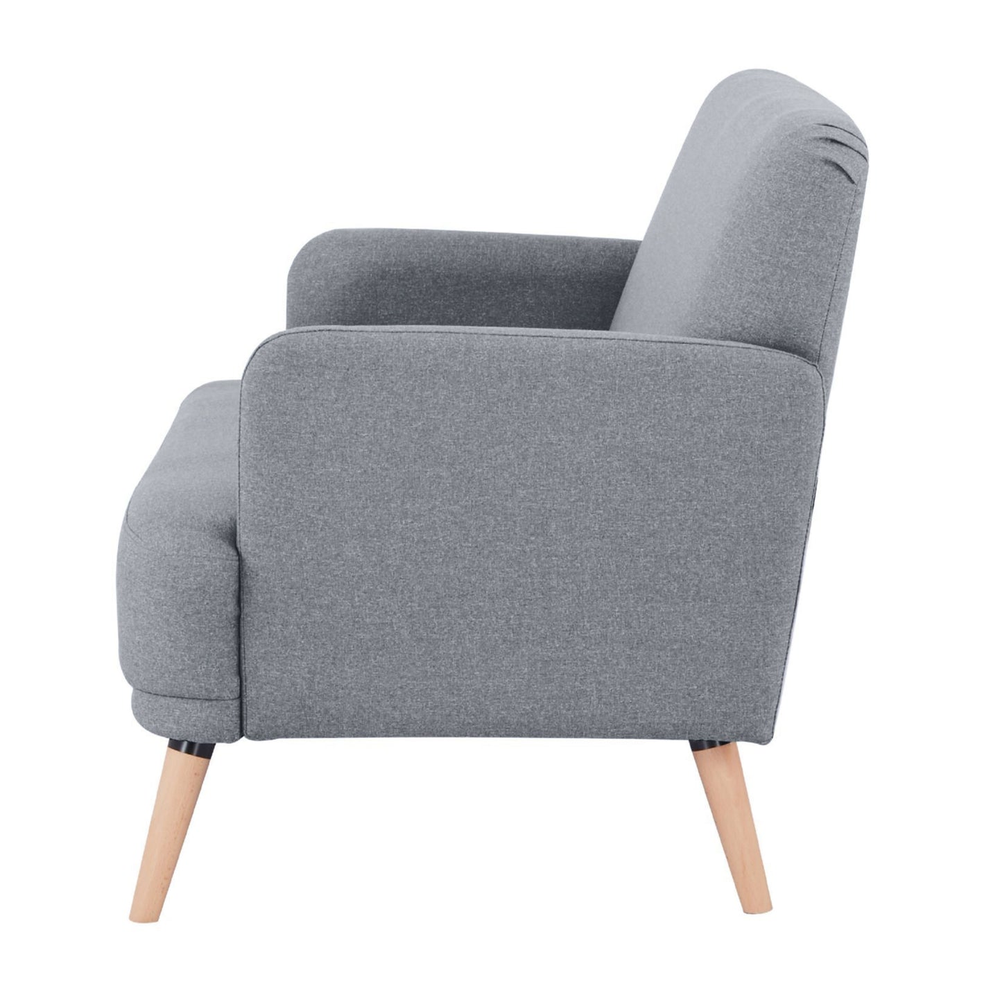 Brianna 2 Seater Sofa Fabric Uplholstered Lounge Couch - Light Grey - Cosy Abode