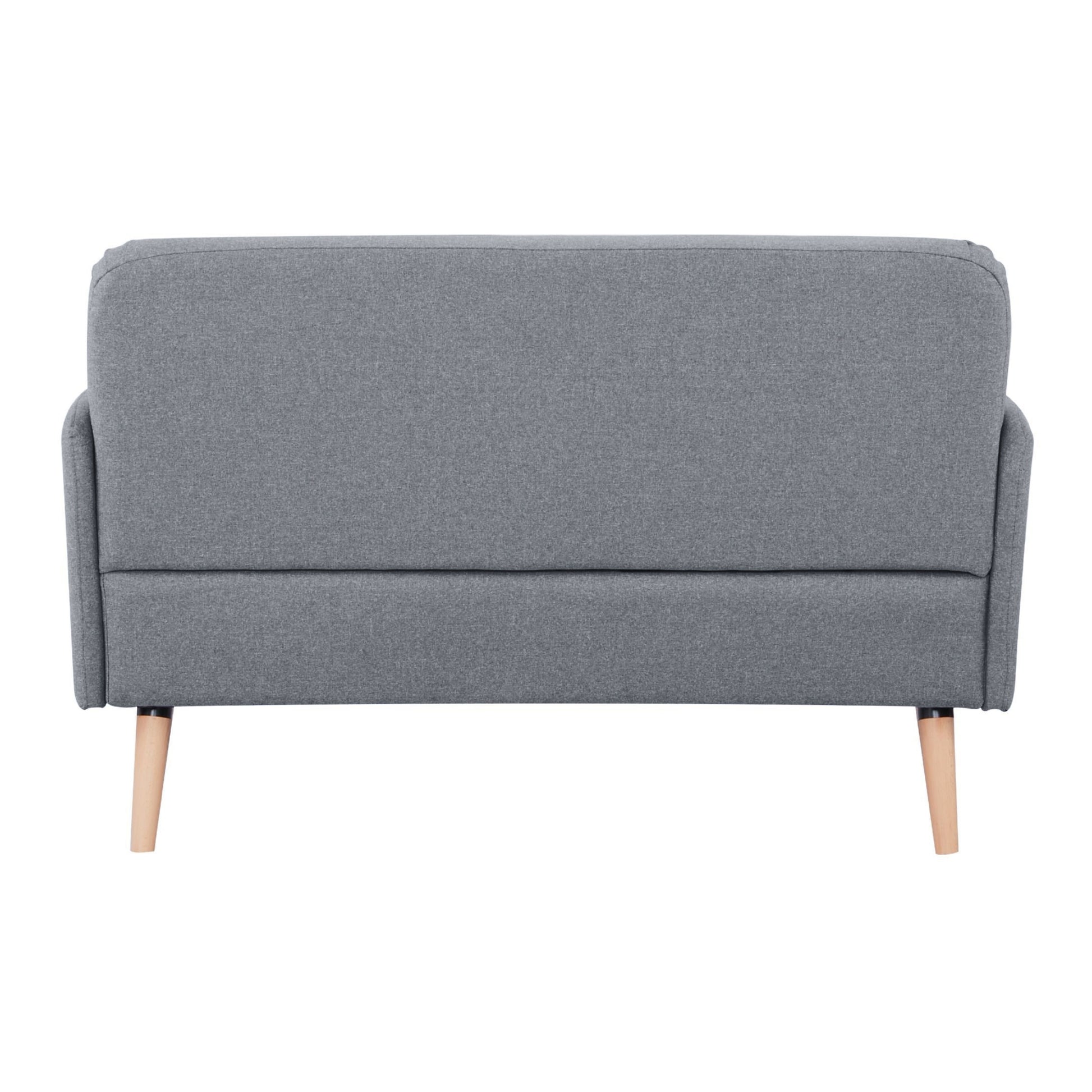 Brianna 2 Seater Sofa Fabric Uplholstered Lounge Couch - Light Grey - Cosy Abode