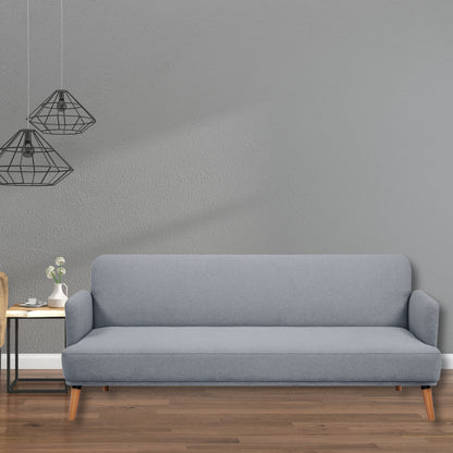 Brianna 3 + 2 + 1 Seater Sofa Fabric Uplholstered Lounge Couch - Light Grey - Cosy Abode