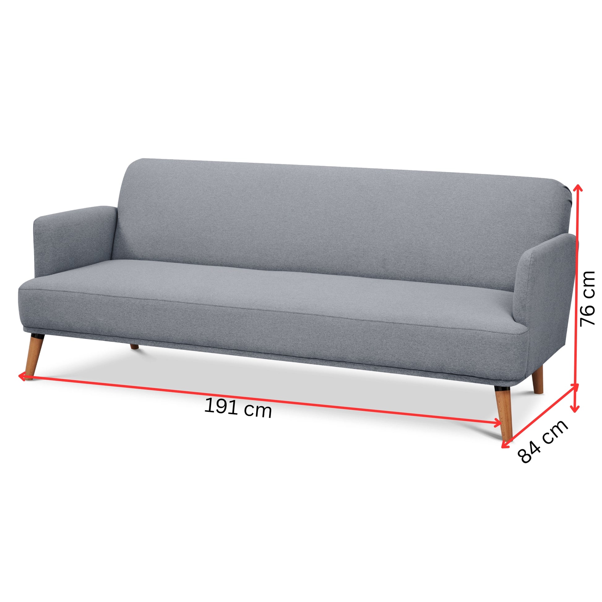 Brianna 3 + 2 + 1 Seater Sofa Fabric Uplholstered Lounge Couch - Light Grey - Cosy Abode
