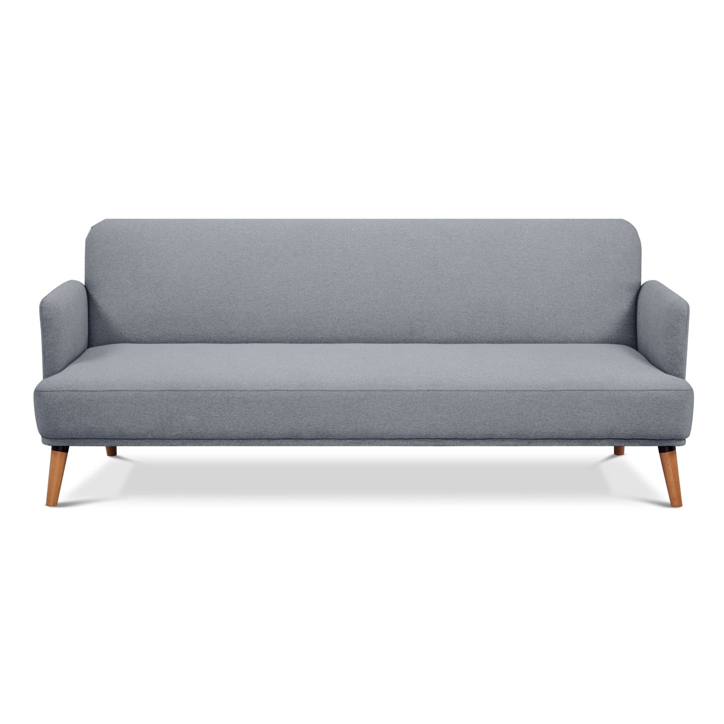 Brianna 3 Seater Sofa Bed Fabric Uplholstered Lounge Couch - Light Grey - Cosy Abode