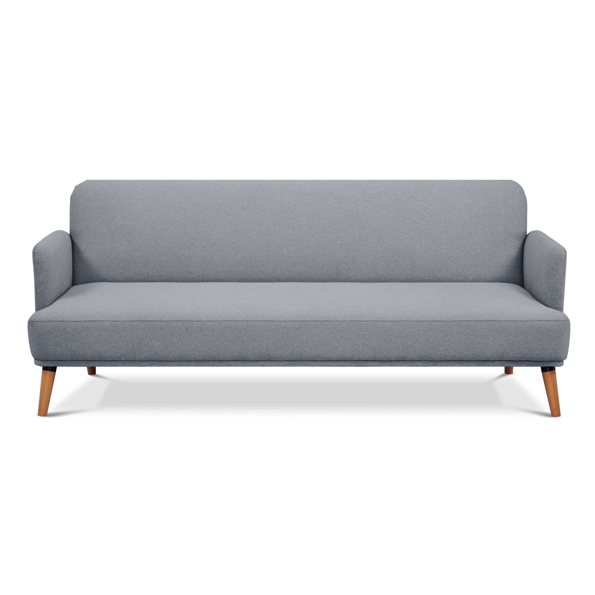 Brianna 3 Seater Sofa Bed Fabric Uplholstered Lounge Couch - Light Grey - Cosy Abode