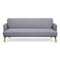 Brianna 3 Seater Sofa Bed Fabric Uplholstered Lounge Couch - Light Grey - Cosy Abode