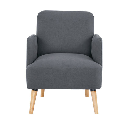 Brianna 3 + 1 + 1 Seater Sofa Fabric Uplholstered Lounge Couch - Dark Grey - Cosy Abode