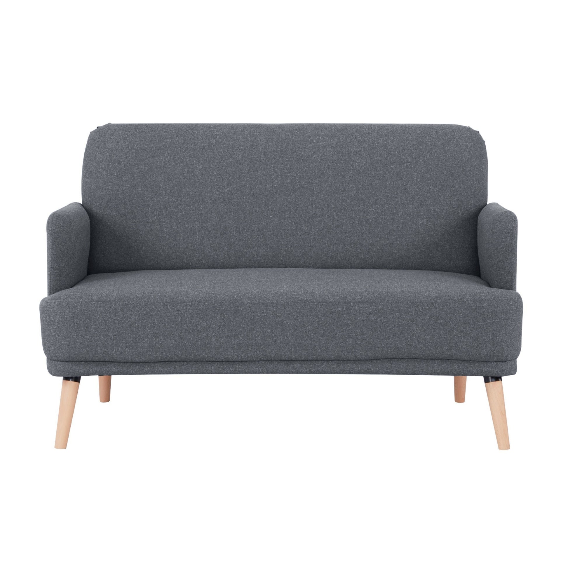 Brianna 3 + 2 Seater Sofa Fabric Uplholstered Lounge Couch - Dark Grey - Cosy Abode