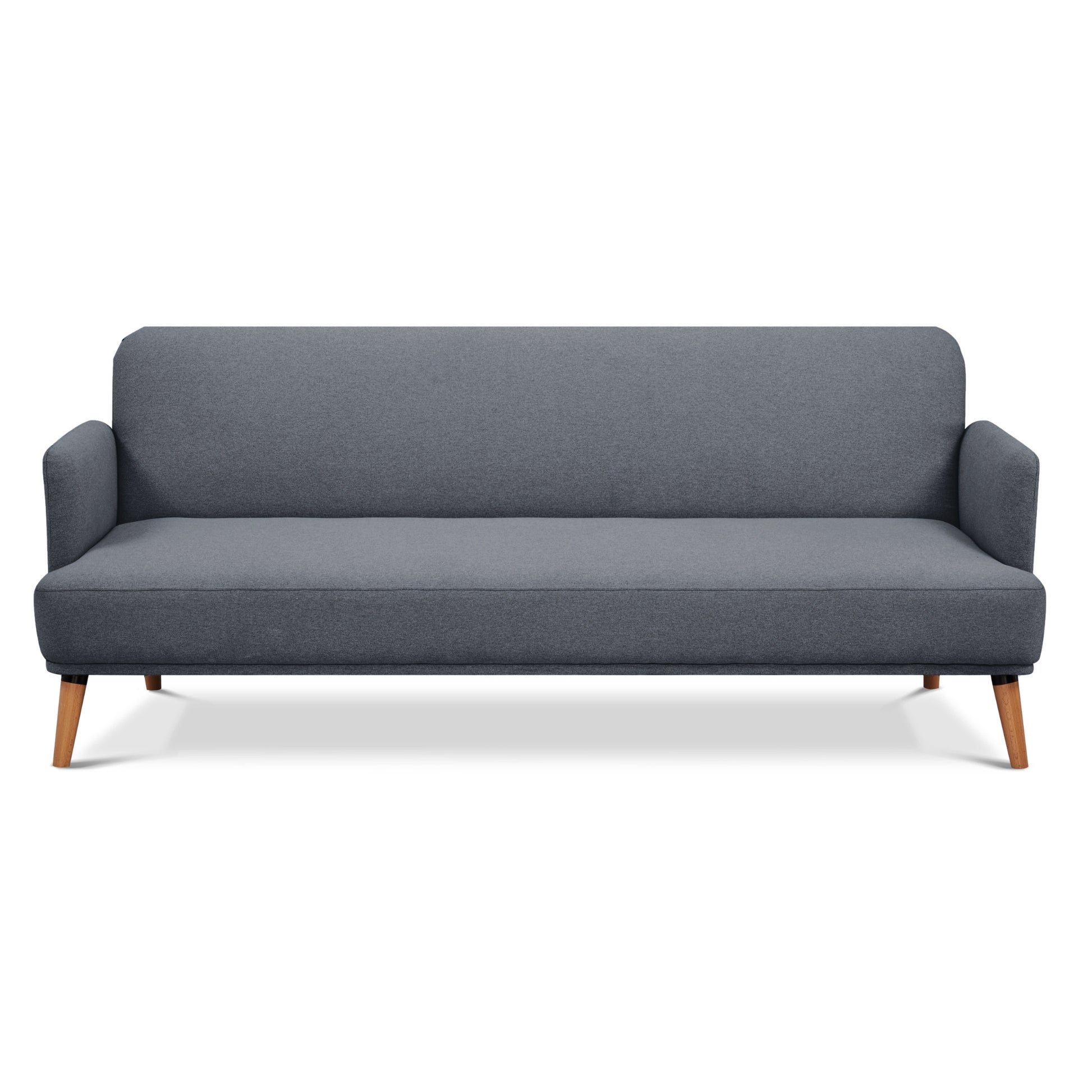 Brianna 3 Seater Sofa Bed Fabric Uplholstered Lounge Couch - Dark Grey - Cosy Abode
