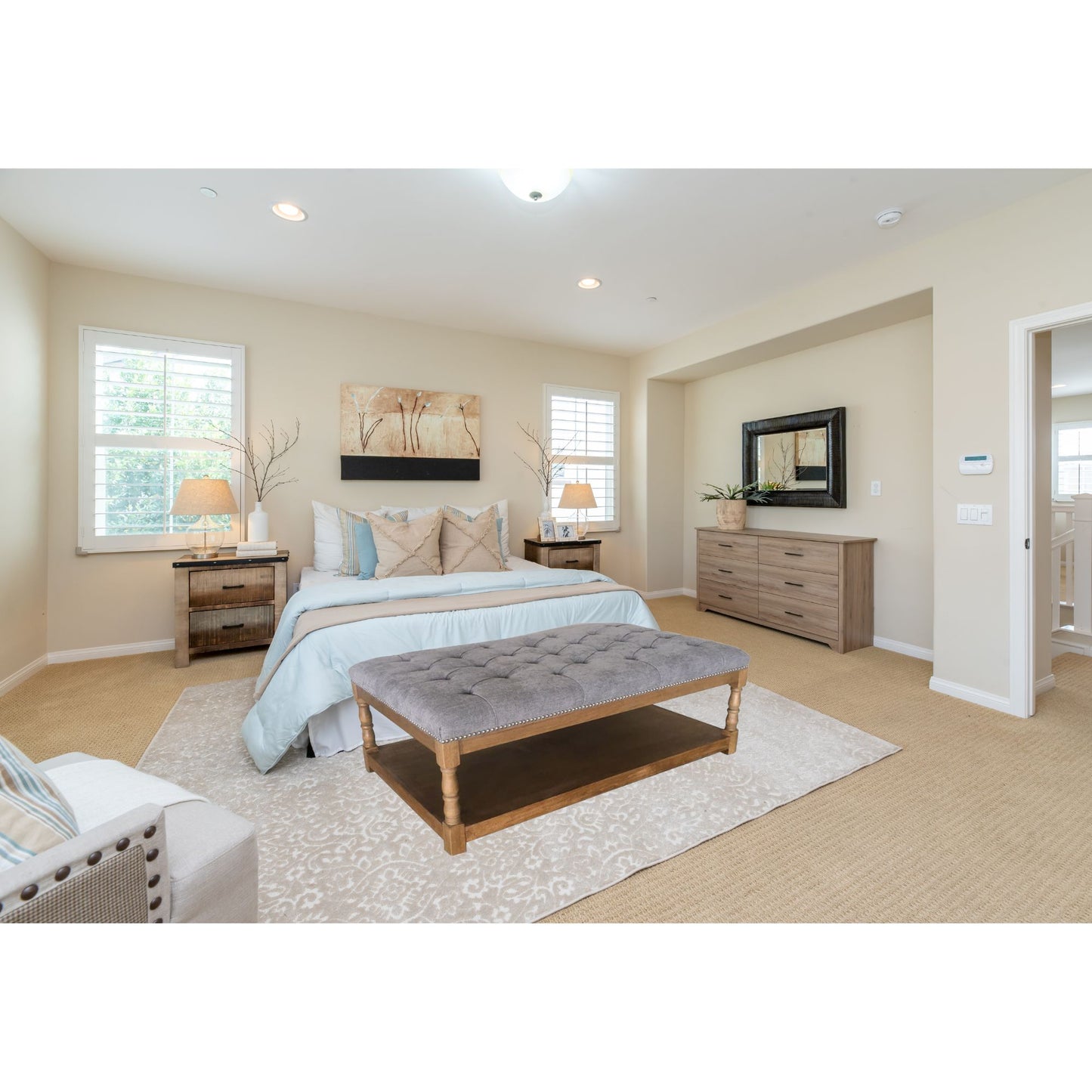 Rosebud Ottoman Bed End Chair Seat Tufted Fabric Seat Storage Foot Stools -Steel - Cosy Abode