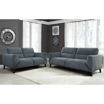 Monarch 2 Seater Sofa Fabric Uplholstered Lounge Couch - Charcoal - Cosy Abode