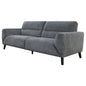 Monarch 3 Seater Sofa Fabric Uplholstered Lounge Couch - Charcoal - Cosy Abode