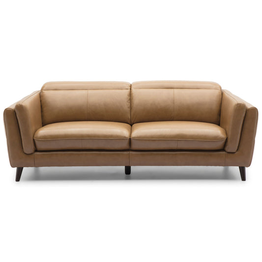 Quince 2 Seater Sofa Genuine Leather Upholstered Coach Lounge - Cosy Abode