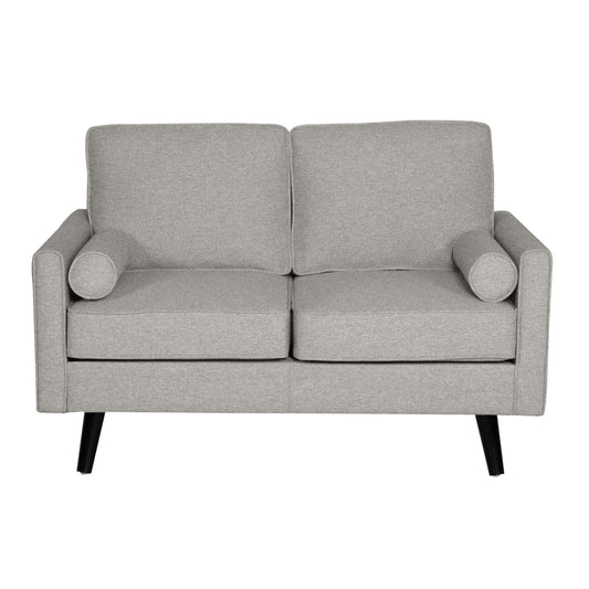 Lexi 2 Seater Sofa Fabric Uplholstered Lounge Couch - Light Grey - Cosy Abode