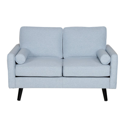 Lexi 2 Seater Sofa Fabric Uplholstered Lounge Couch - Light Blue - Cosy Abode
