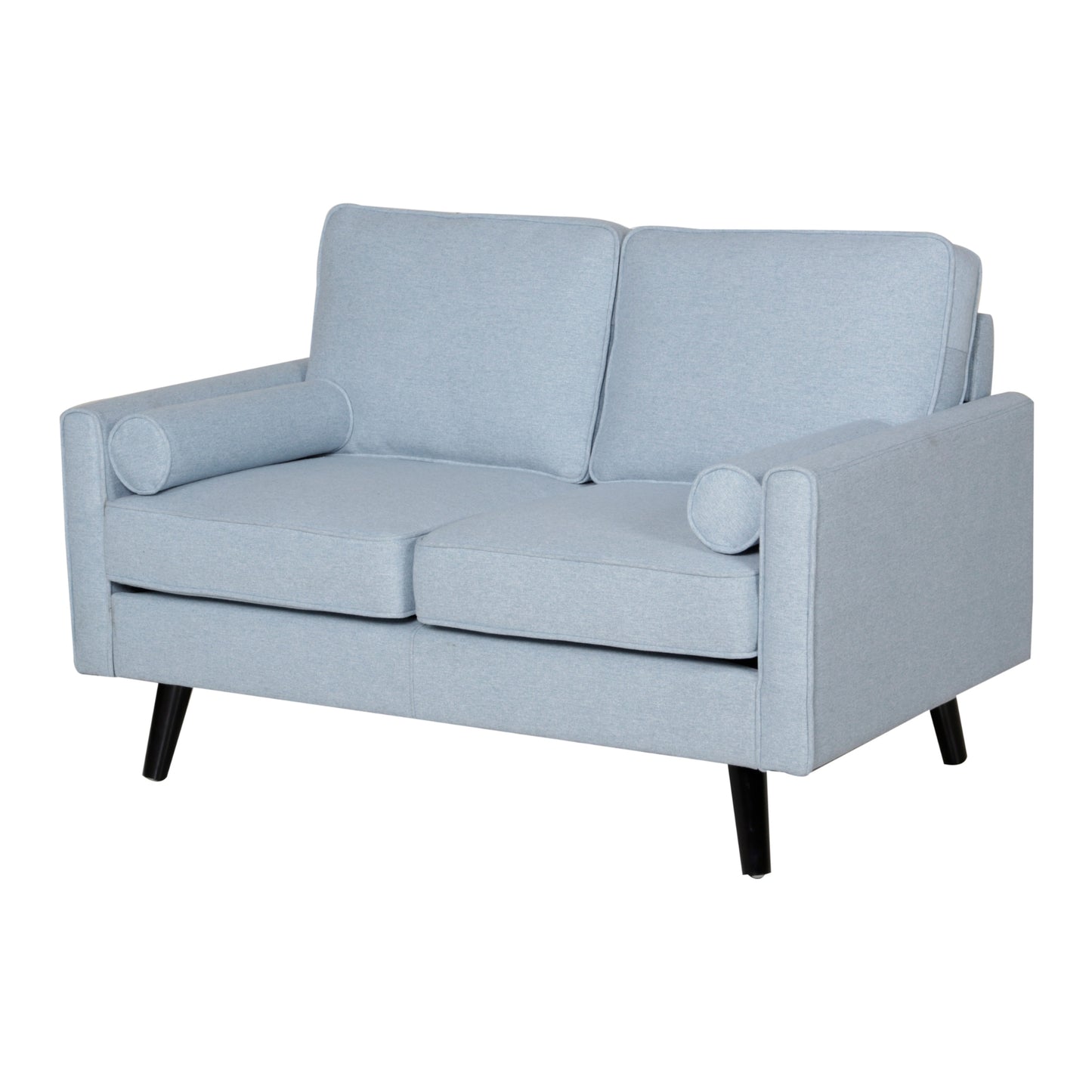 Lexi 2 Seater Sofa Fabric Uplholstered Lounge Couch - Light Blue - Cosy Abode