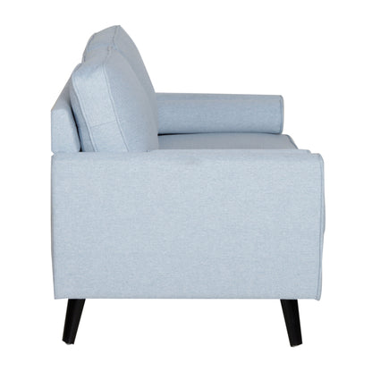 Lexi 2 Seater Sofa Fabric Uplholstered Lounge Couch - Light Blue - Cosy Abode