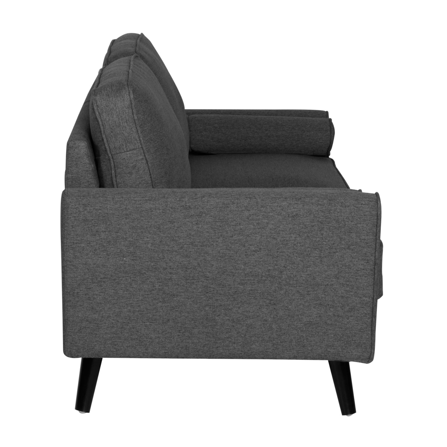 Lexi 2.5 Seater Sofa Fabric Uplholstered Lounge Couch - Dark Grey - Cosy Abode