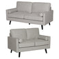 Lexi 2 + 2.5 Seater Sofa Set Fabric Uplholstered Lounge Couch - Light Grey - Cosy Abode