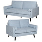 Lexi 2 + 2.5 Seater Sofa Set Fabric Uplholstered Lounge Couch - Light Blue - Cosy Abode