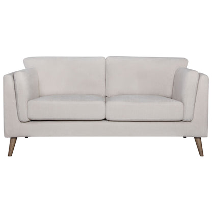 Nooa 2 Seater Sofa Fabric Uplholstered Lounge Couch - Stone - Cosy Abode