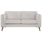 Nooa 2 Seater Sofa Fabric Uplholstered Lounge Couch - Stone - Cosy Abode